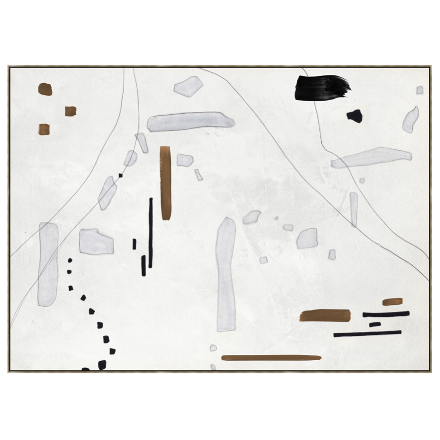 We love the abstract look of this Neutral Scope Oversized 1 Art. The muted colors bring an elevated look to any entryway, living room, or other space!   Size: 75"w x 53"h Medium: Canvas Specialty: Giclee on Gallery Wrapped Canvas, Artist Enhanced