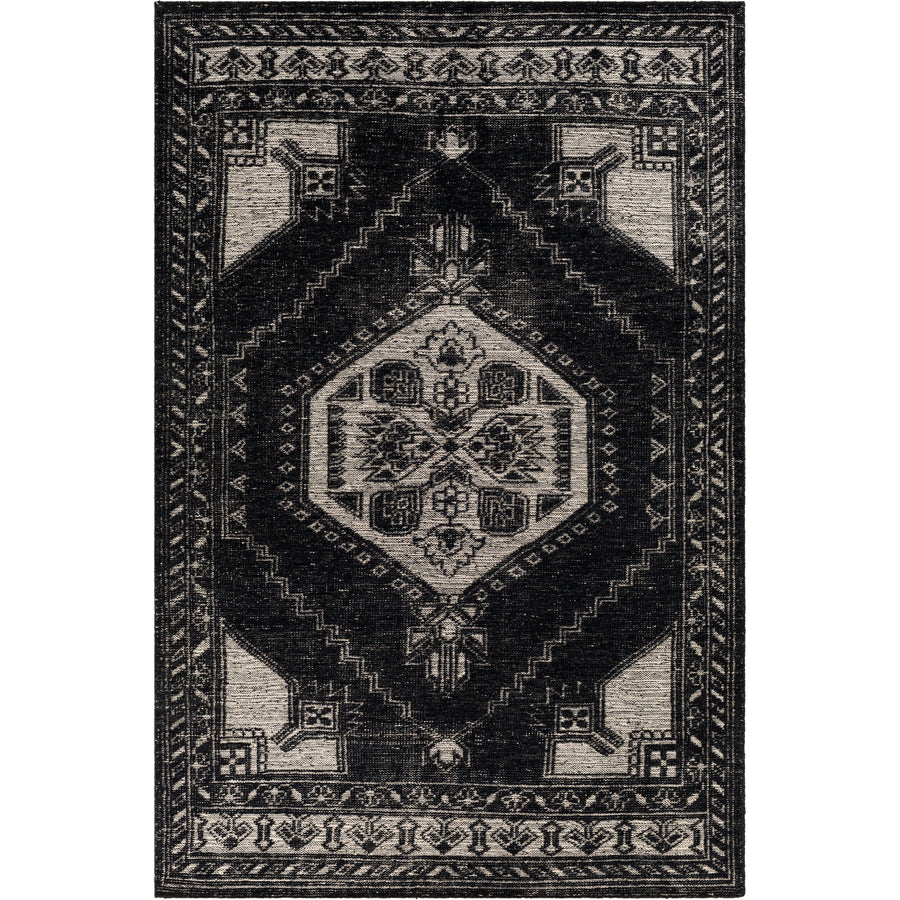 Tapis noué à la main noir Zahra